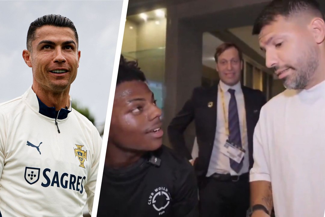 Agüero 'vacila' a IShowSpeed al preguntarle por Cristiano Ronaldo