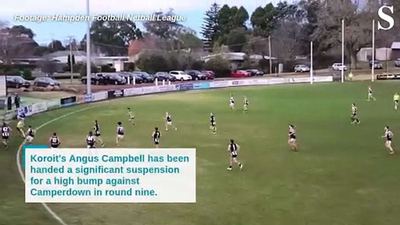 Angus Campbell has been handed suspension for a high bump