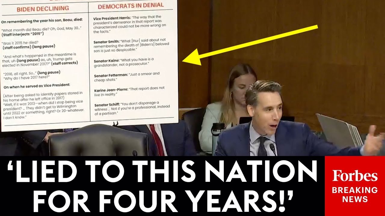 Josh Hawley Brings The Receipts To Directly Accuse Dem Colleagues Of Lying About Biden