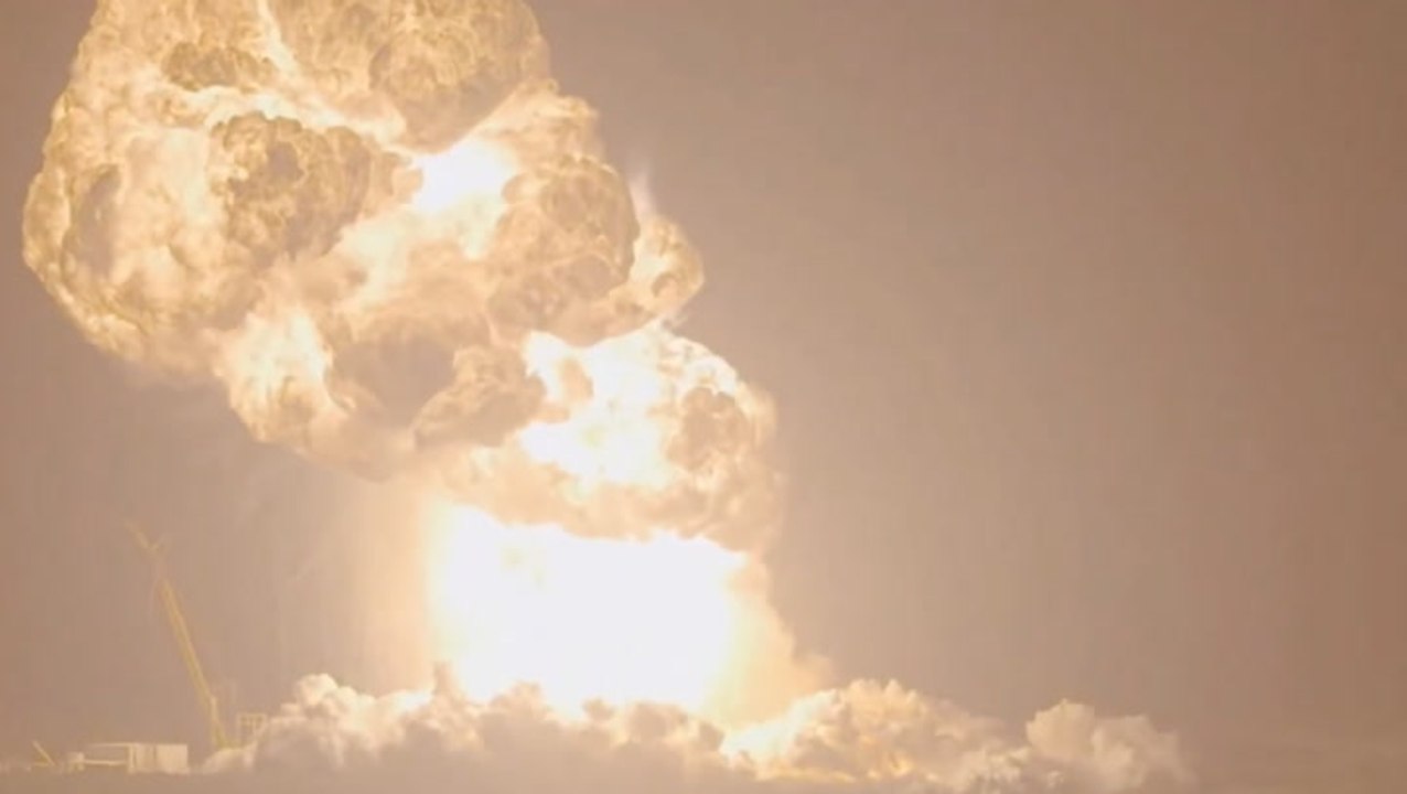 Watch: Elon Musk’s SpaceX Starship rocket engulfed by flames in explosion