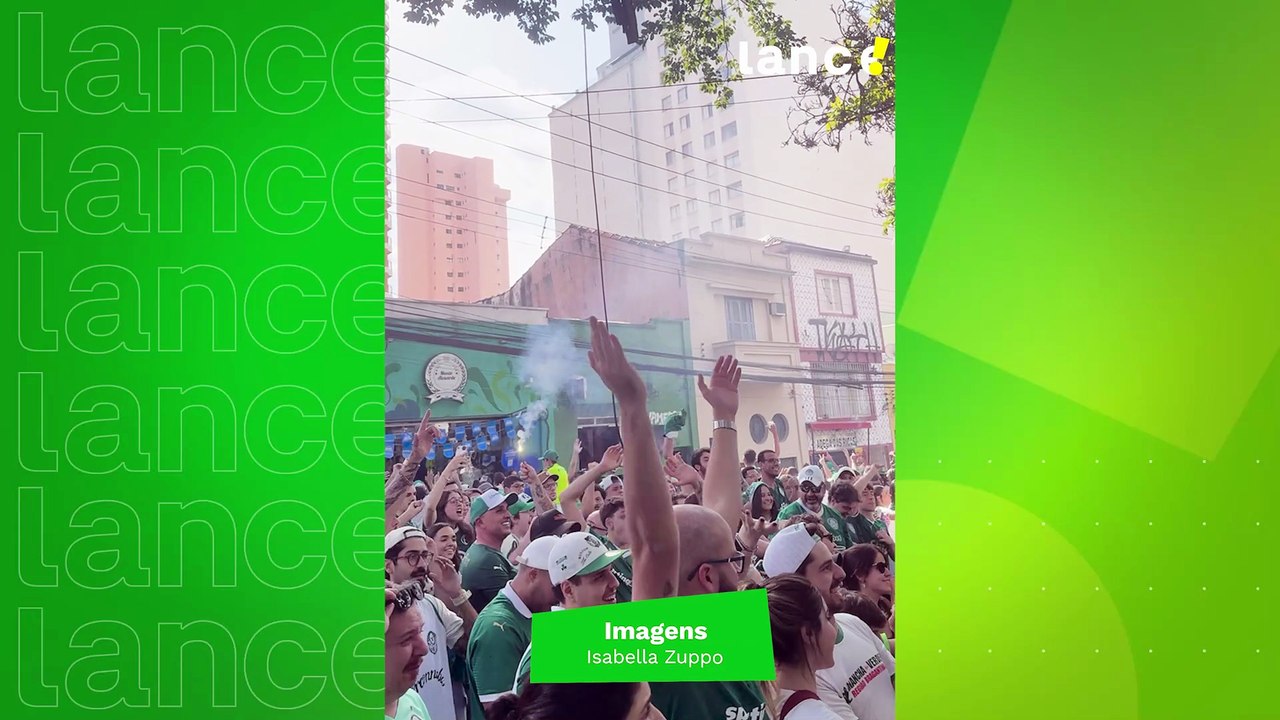 Reação da torcida do Palmeiras depois do gol