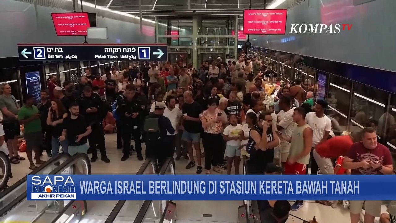 Ancaman Rudal Iran, Warga Israel Berlindung di Stasiun Kereta Bawah Tanah