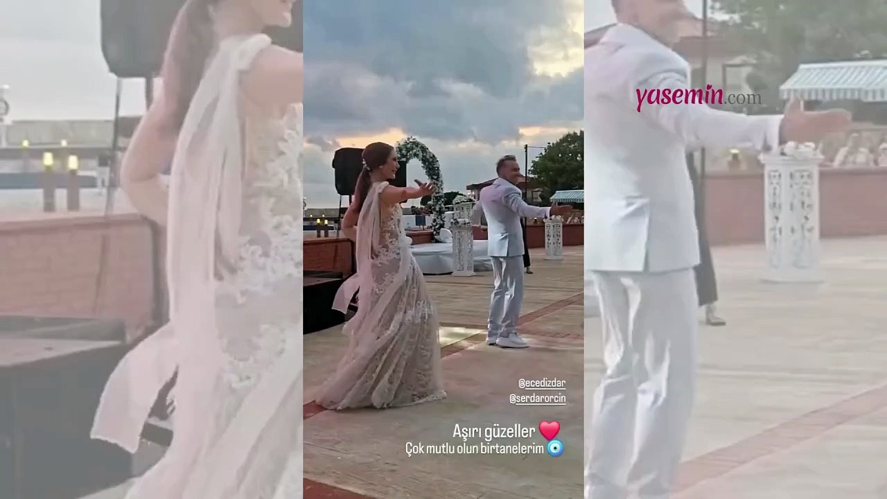 Ünlü çiftin düğün dansı 'Erik Dalı' oldu! Oyuncu Ece Dizdar ve Serdar Orçin evlendi