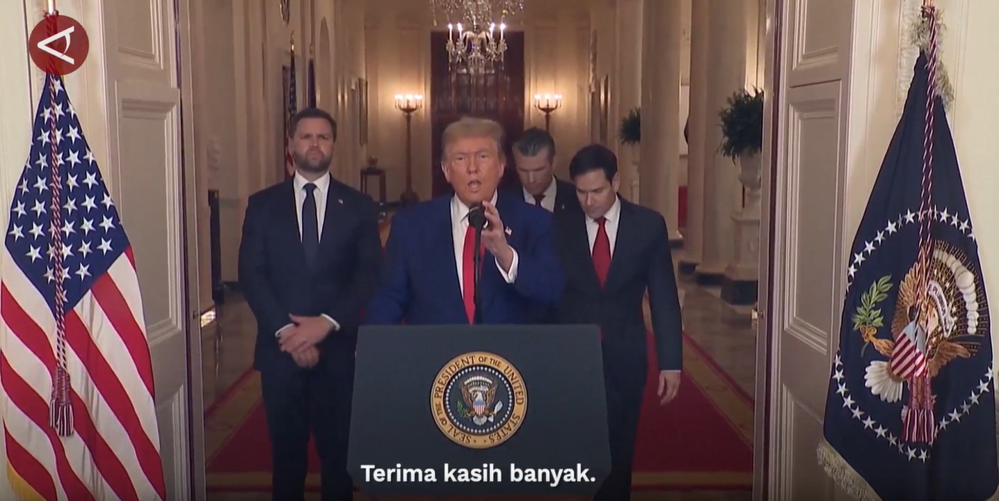 Trump klaim fasilitas nuklir utama Iran hancur total oleh serangan AS