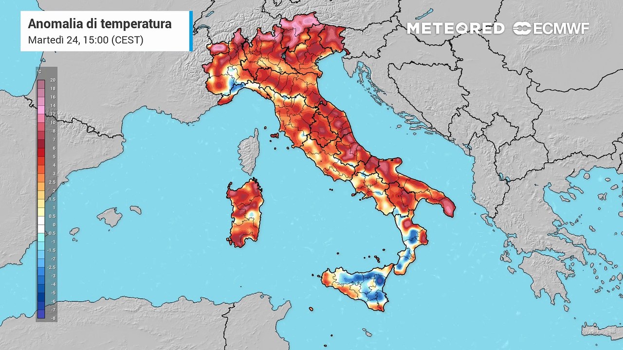 Temperature in Italia