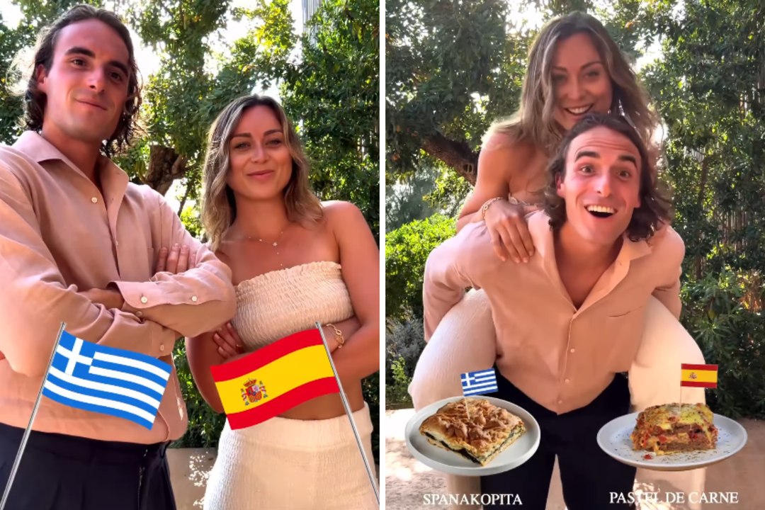Badosa y Tsitsipas se retan entre la comida griega y española