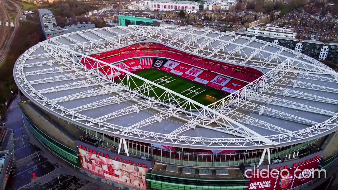 Stock footage of Emirates Stadium.