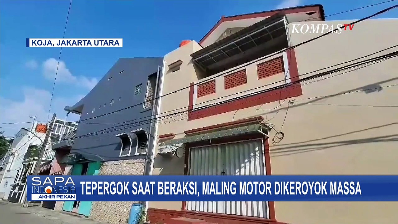 Kepergok Curi Motor, Maling di Koja Dihajar Massa yang Emosi!