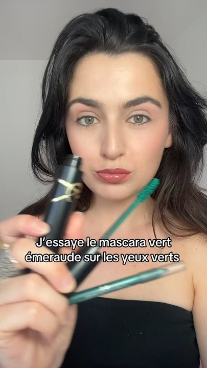 J’essaye le mascara vert sur les yeux verts 💚