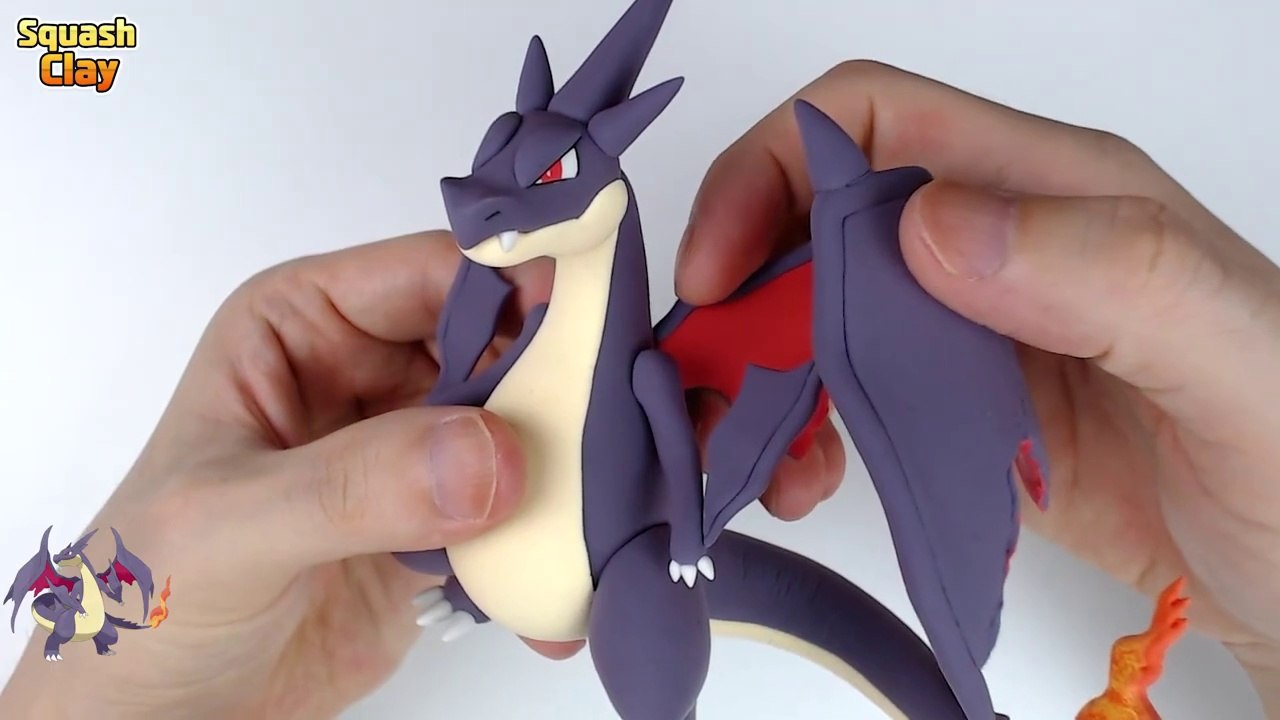 Making Pokémon Shiny Mega Charizard Y with clay