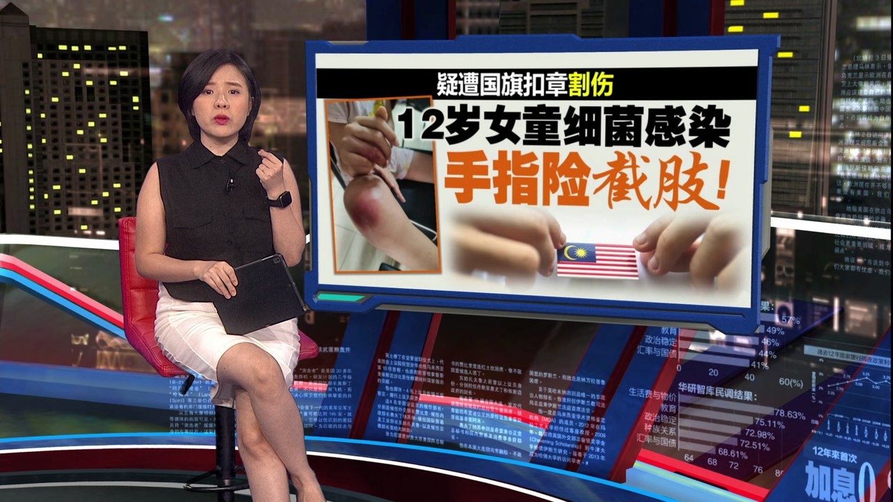 疑遭国旗扣章割伤   12岁女童感染细菌   手指险截肢