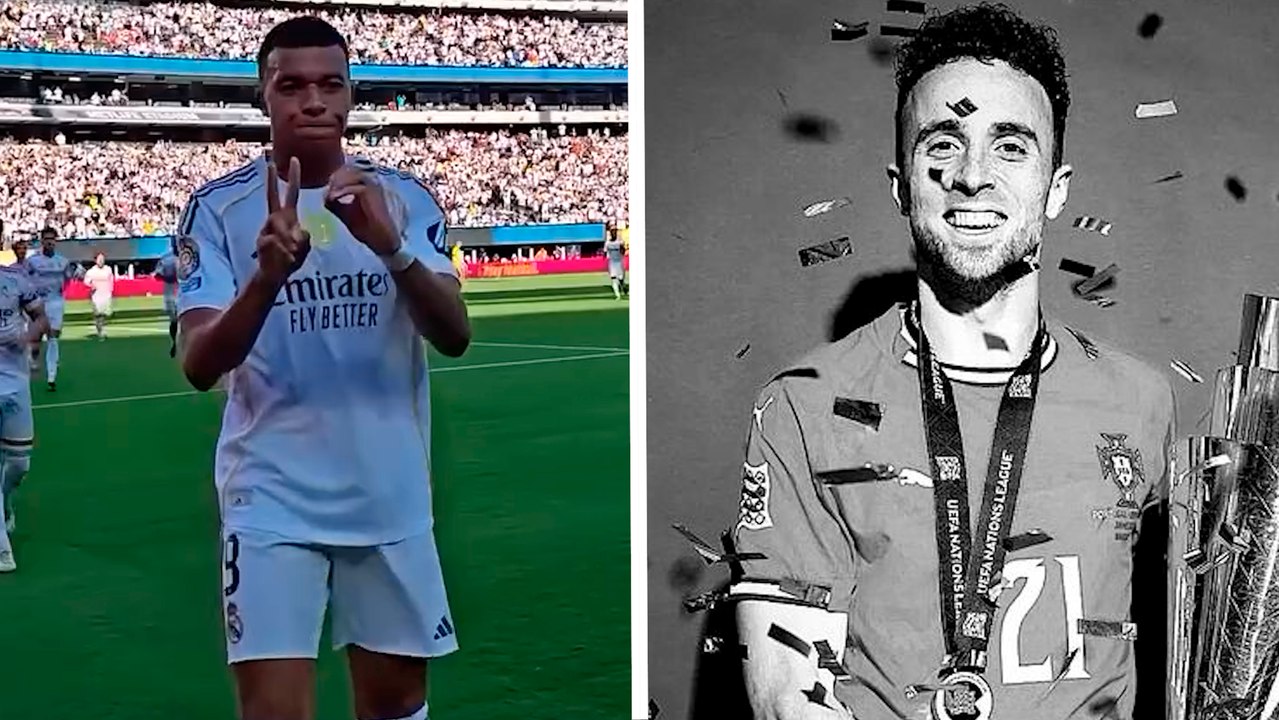 Kylian Mbappé dedica su gol a Diogo Jota en la victoria del Real Madrid