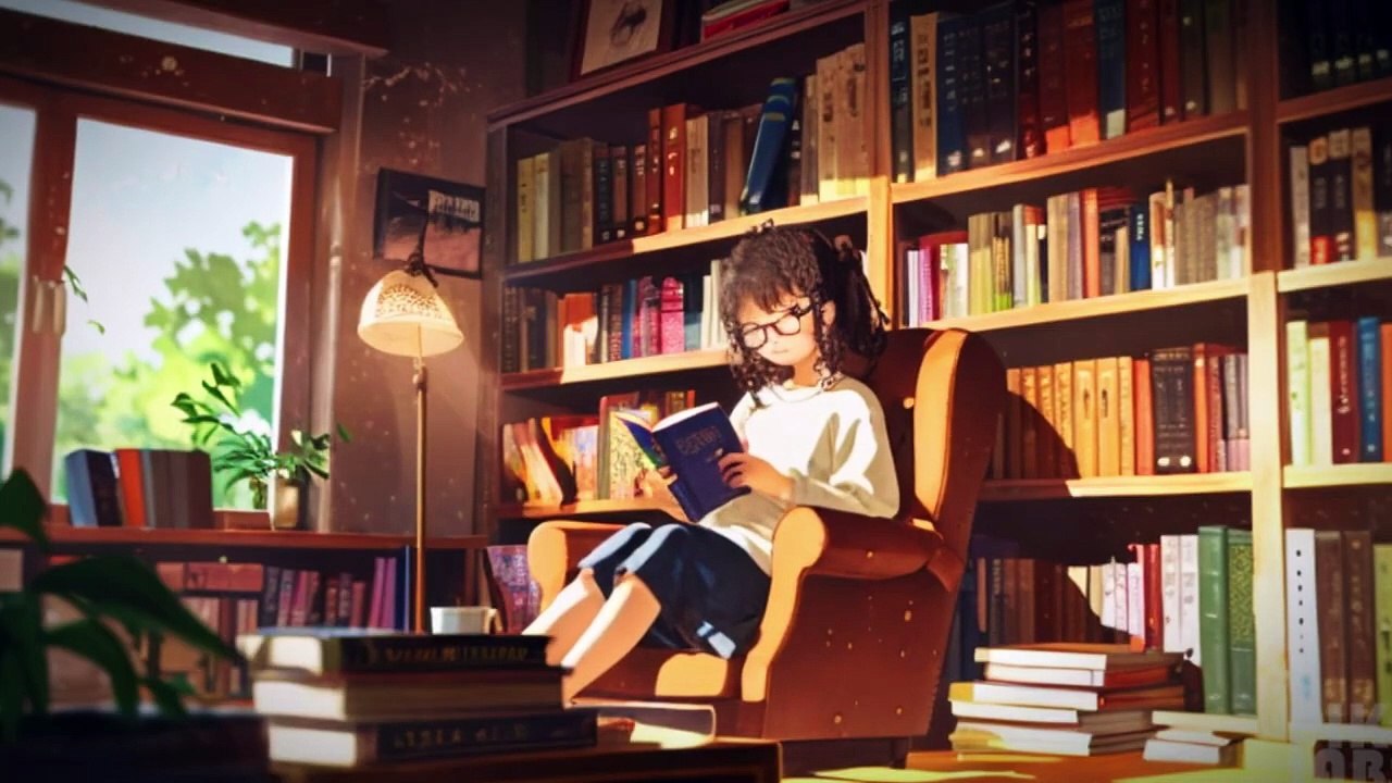 _📚 cozy library vibes _ lofi hip hop for studying_