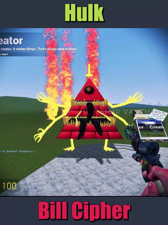 Hulk vs Bill Cipher | GMod Shorts Epic Battle #shorts