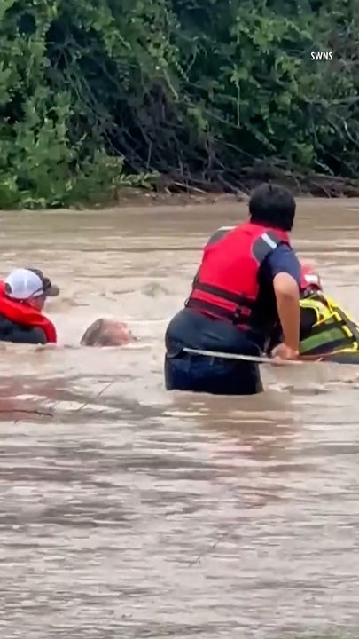 Watch the Dramatic Rescue of a Woman Stuck in Flash Floods in Wall, TX
