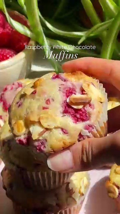 Raspberry White Chocolate Muffins
