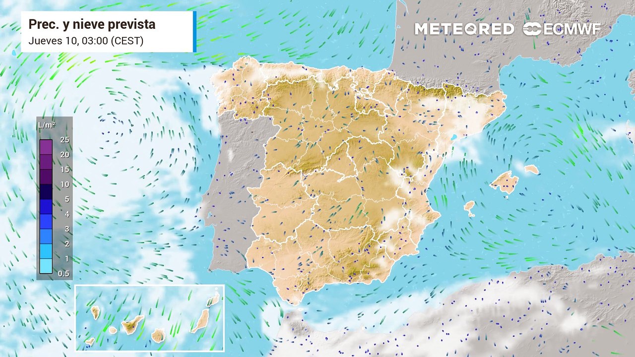 Precipitaciones previstas para los próximos días