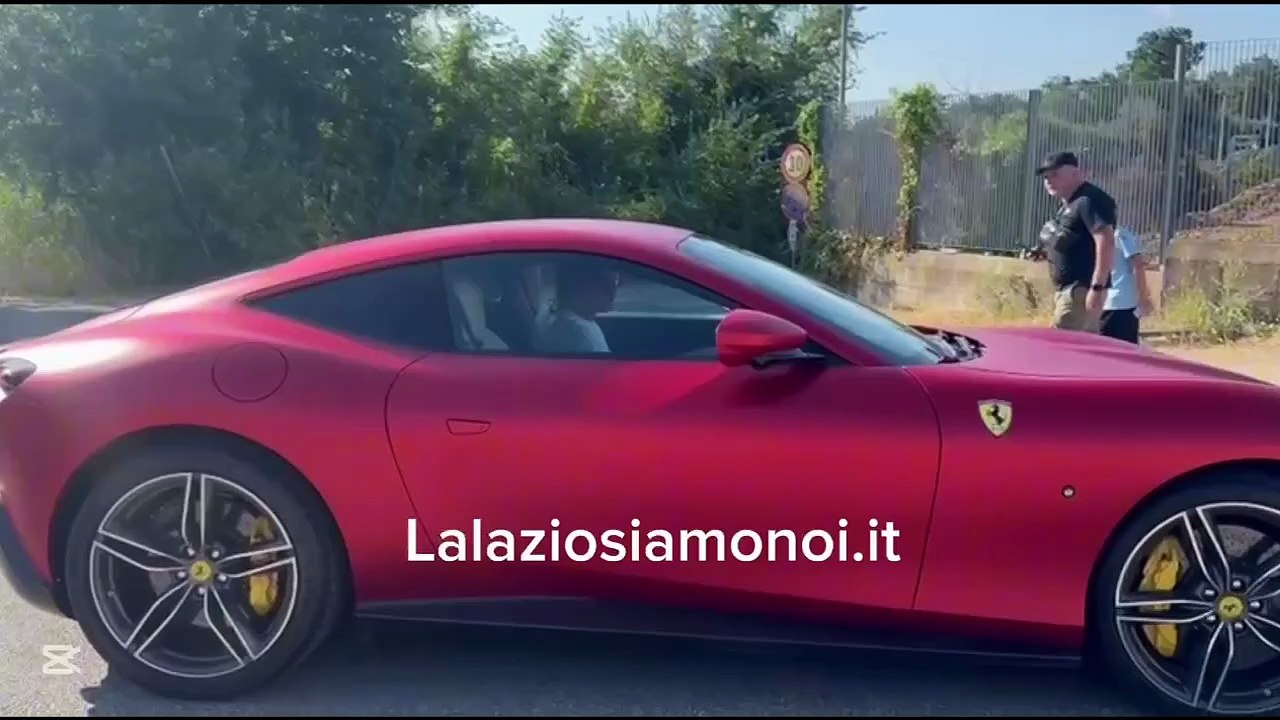 Formello, l'arrivo dei calciatori della Lazio