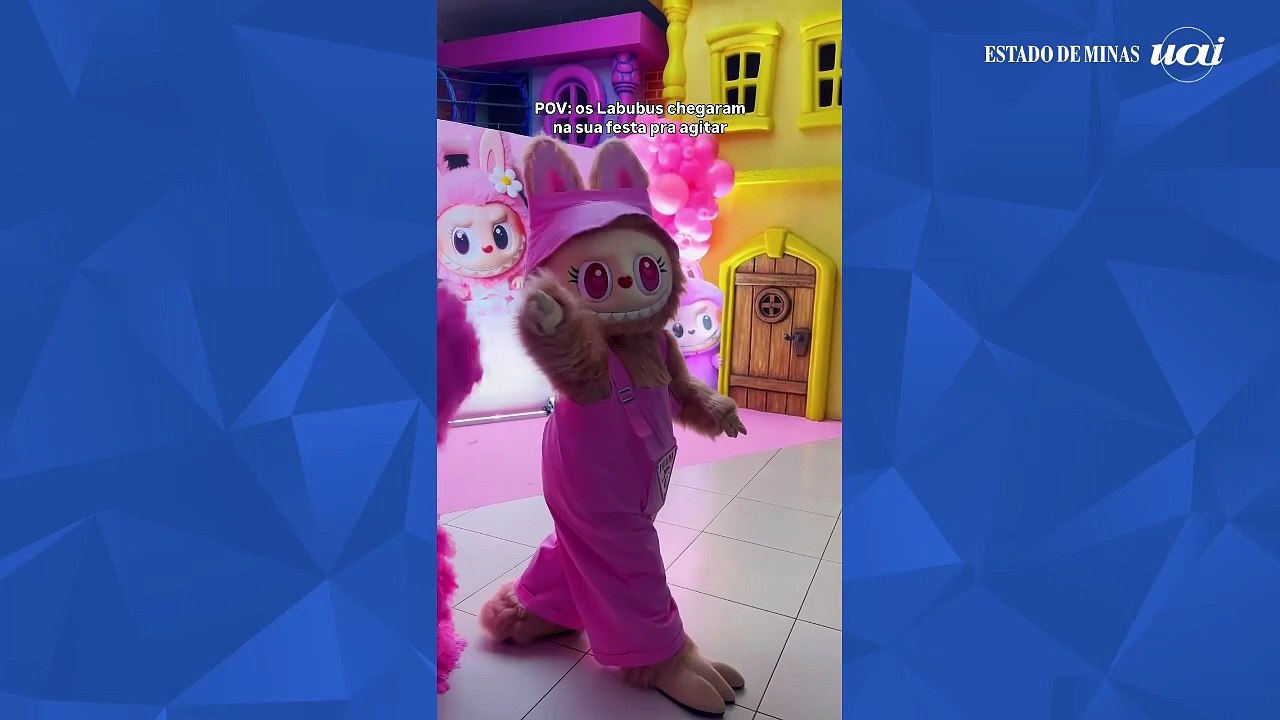 Labubus causa surpresa ao aparecer em festa de aniversário