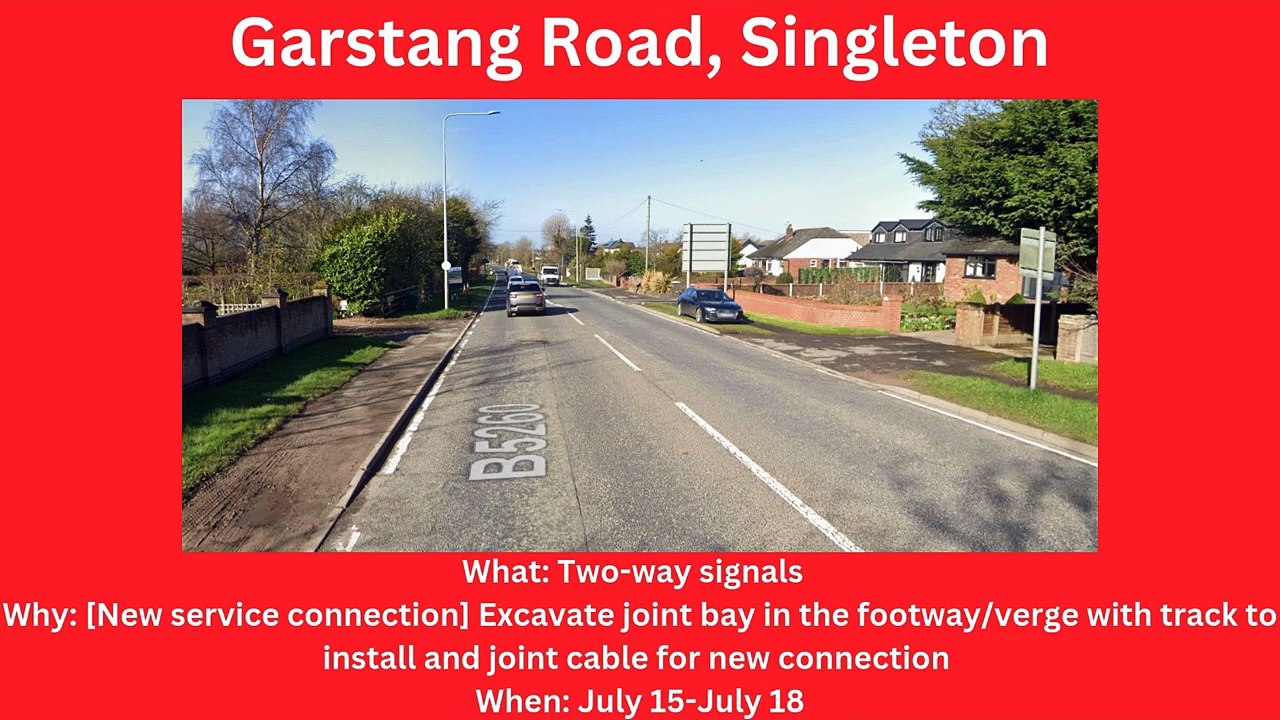 Upcoming Fylde Roadworks: Major Closures & Delays July 14-20 🚧