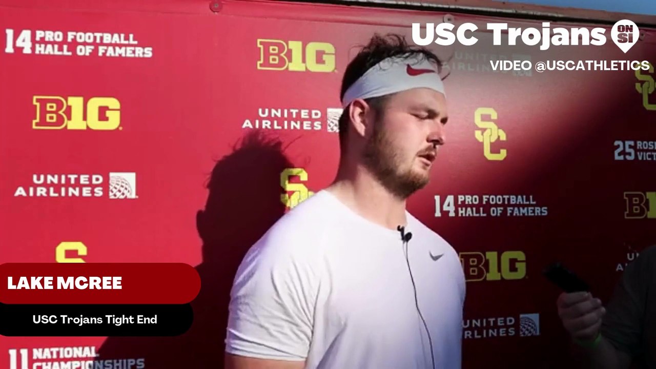 USC Trojans Tight End Lake McRee Discusses How Versatile The Tight End Group is
