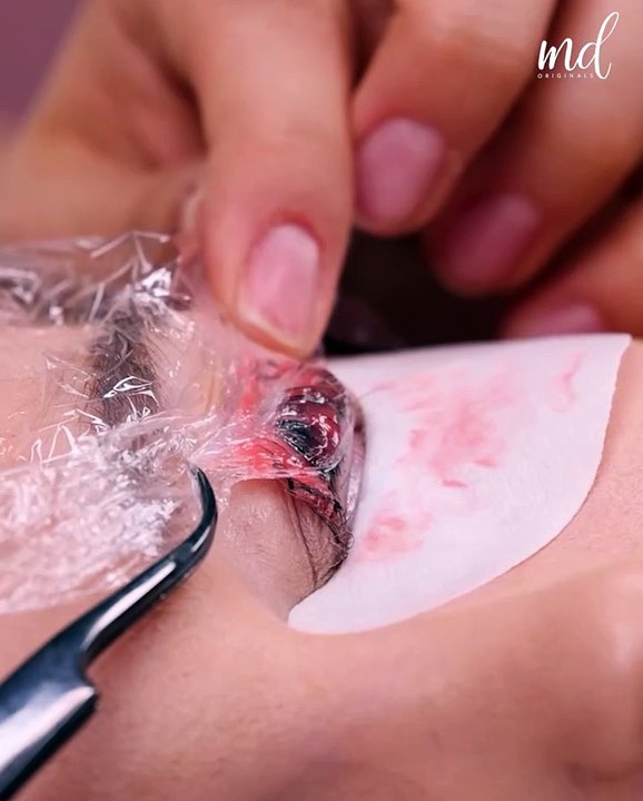 Satisfying eyelash extensions process!👁️