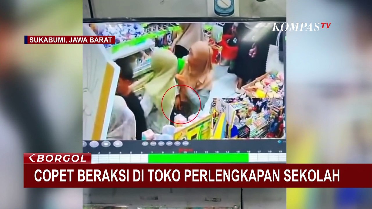 Aksi Pencopet Beraksi di Toko Sekolah di Sukabumi Terekam CCTV 🕵️‍♂️