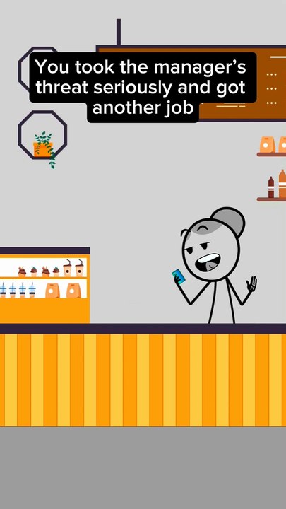 You took the manager’s threat seriously and got another job#animation #animationmeme #work #worklife