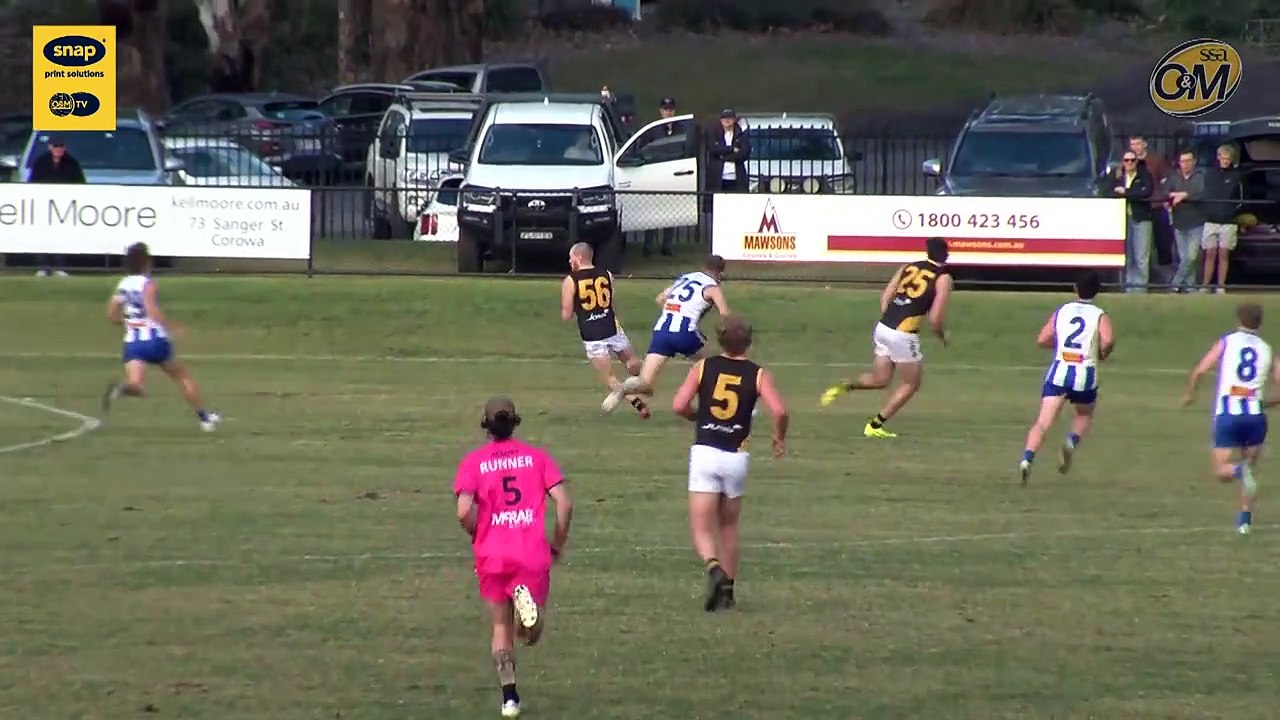 Kaelan Bradtke kicks his third goal of the third quarter