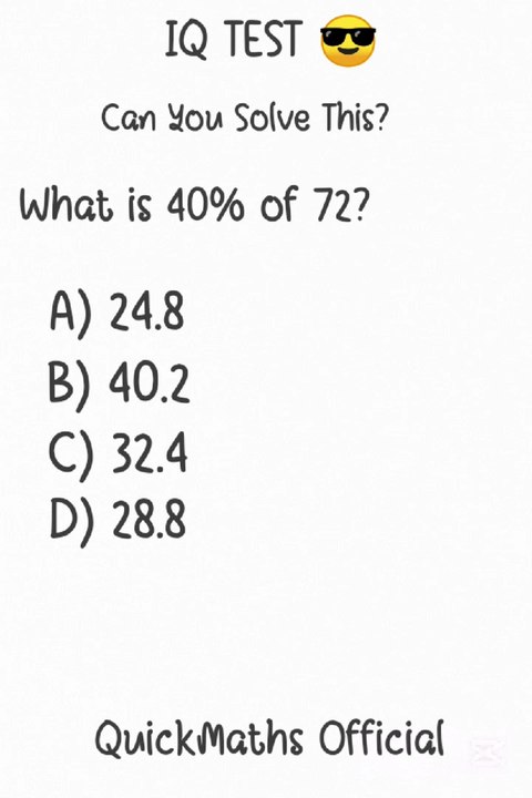 Find Percentage in Seconds | Percentage Problems 😎 #maths #math #percentage #shorts