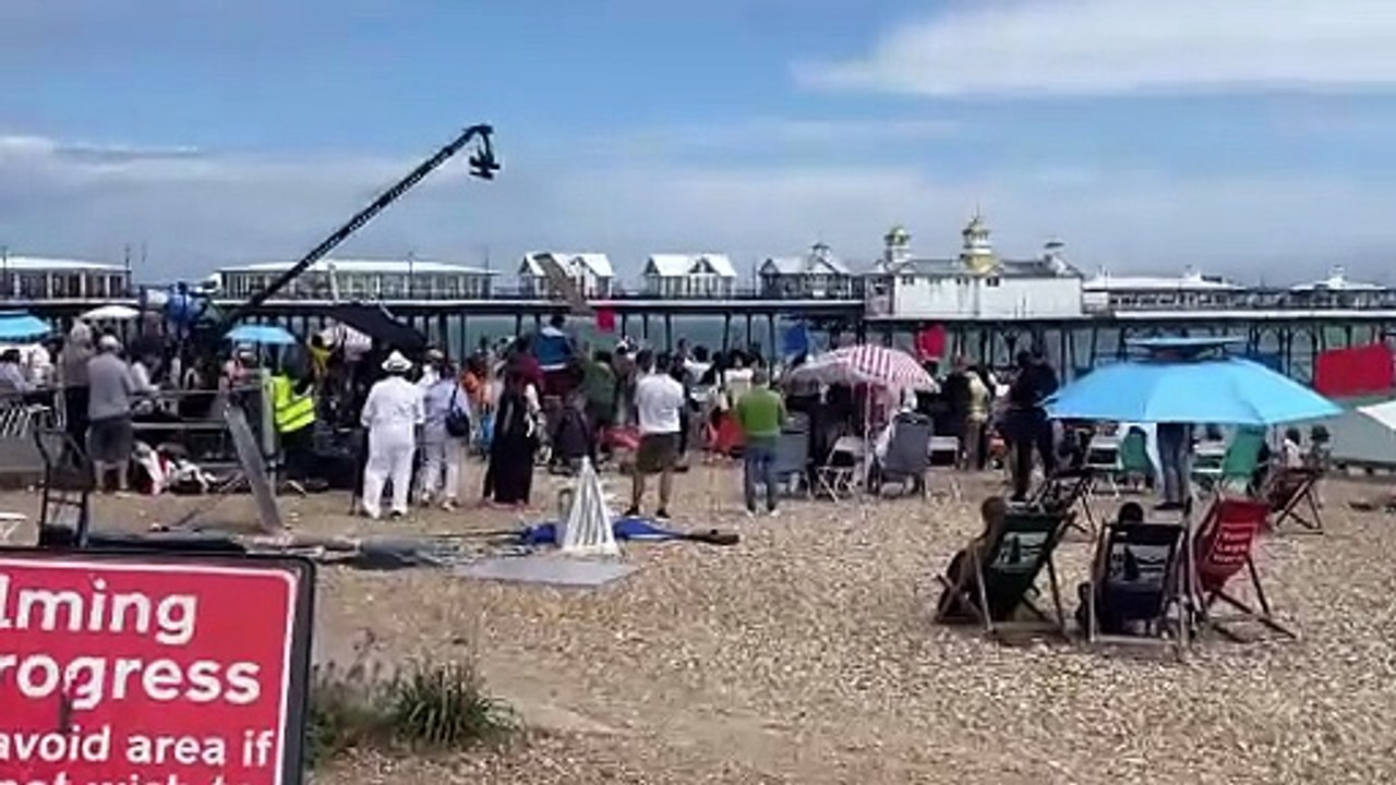 Bollywood filming on Eastbourne seafront