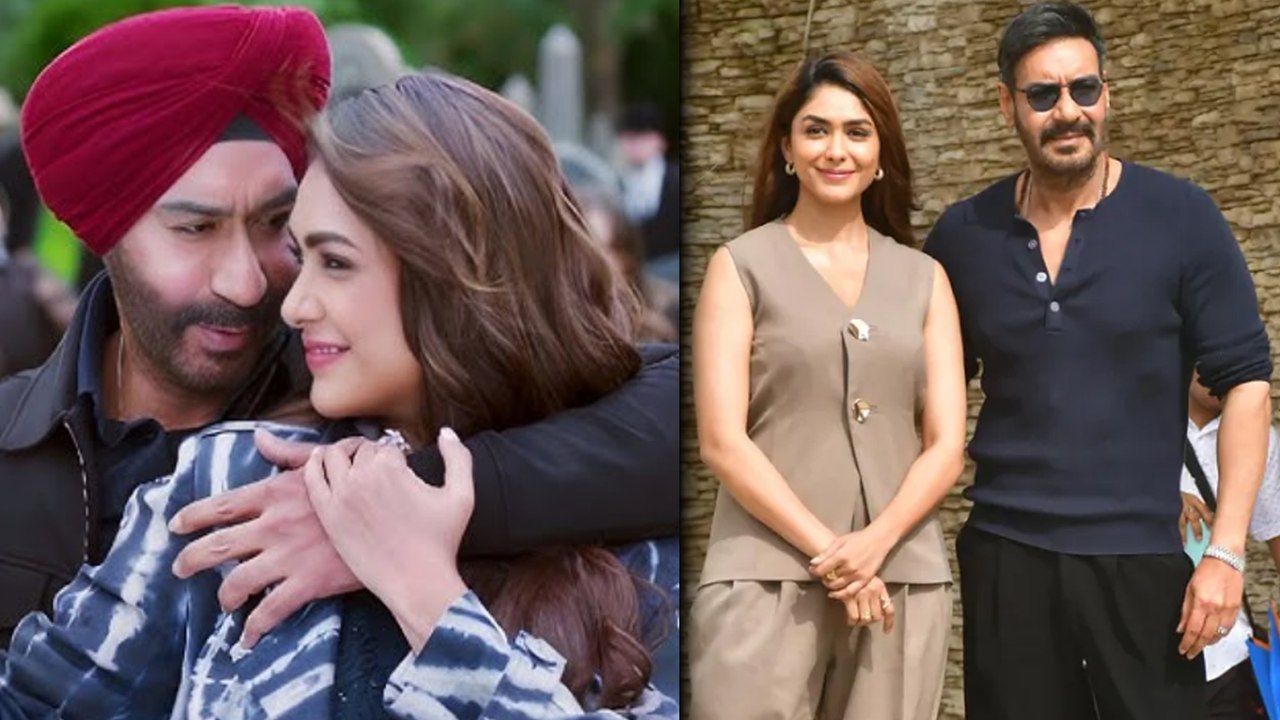 'Son Of Sardaar 2' Lead Stars Ajay Devgn & Mrunal Thakur Spotted In Juhu During Film Promotion