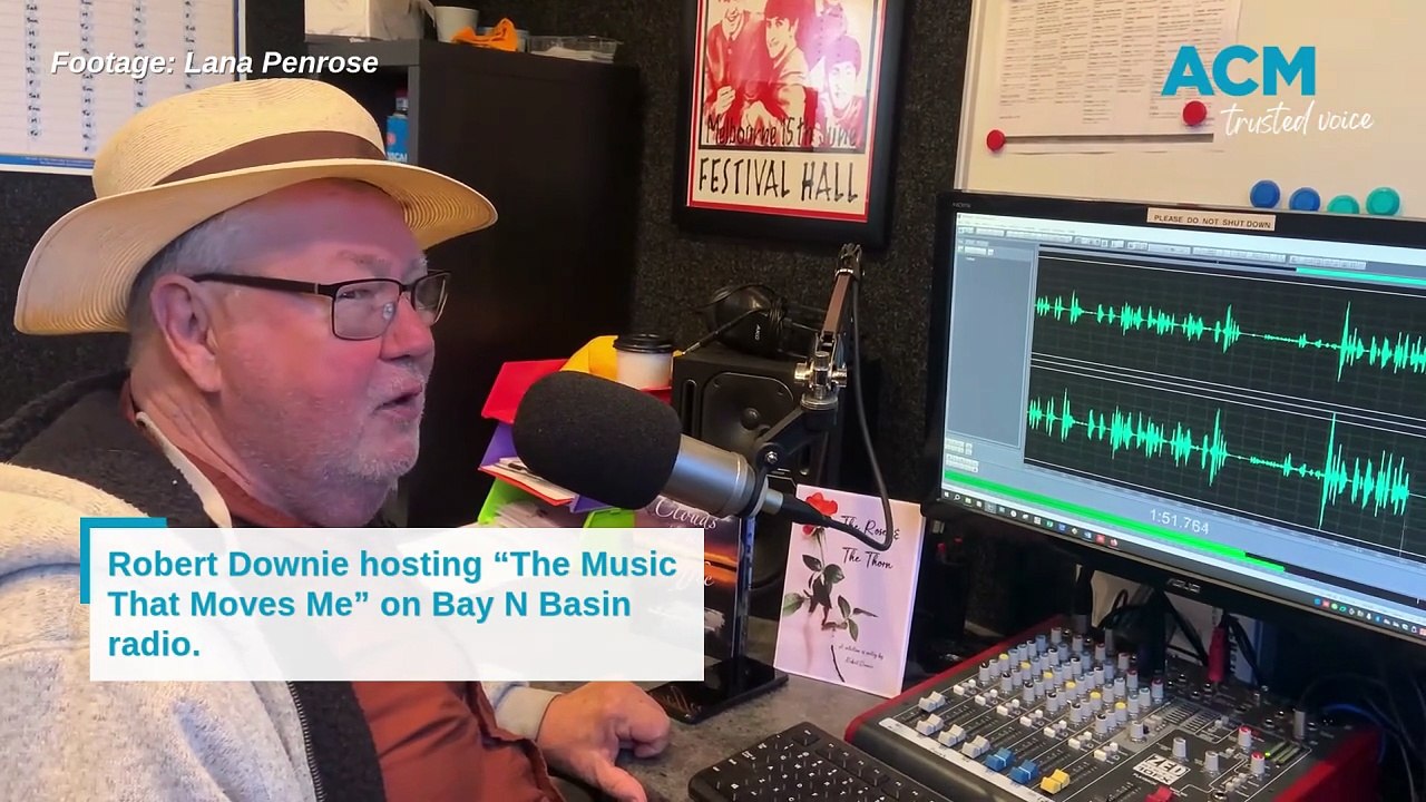 Robert Downie hosting his radio show