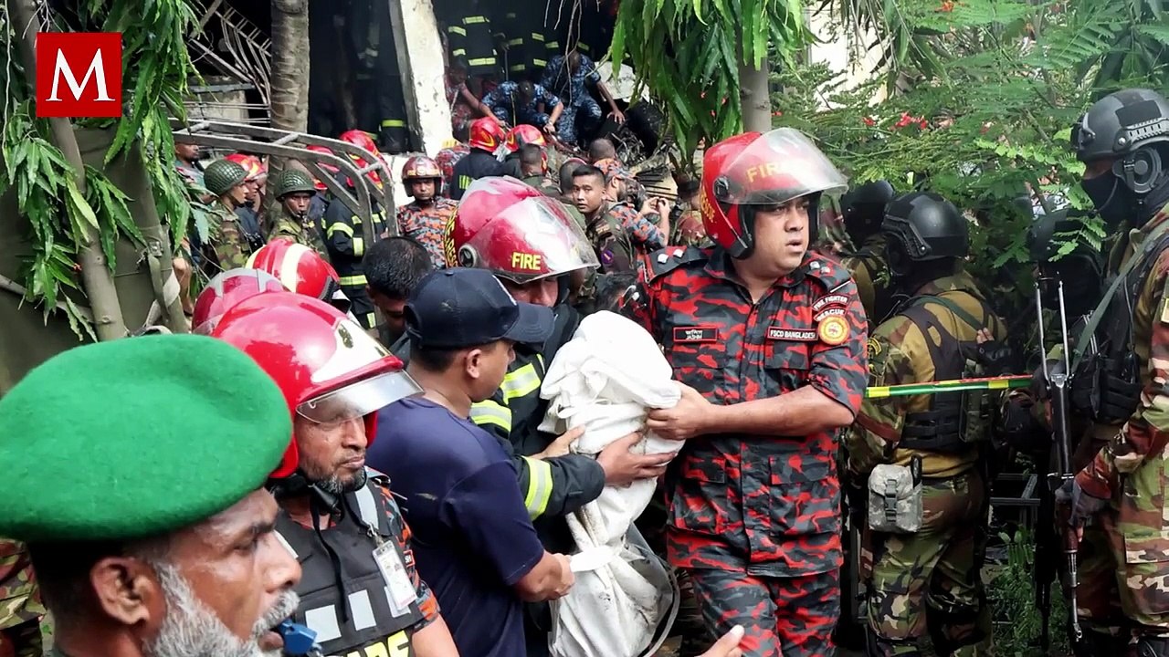Fallecen 18 personas y hay 164 heridos por choque de avión de entrenamiento en Bangladesh