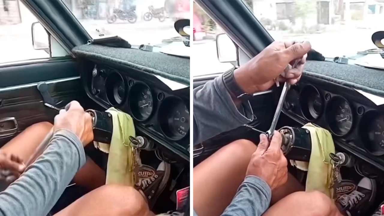 😱 ハンドルがないのに運転!? 信じられない方法で走行続行！