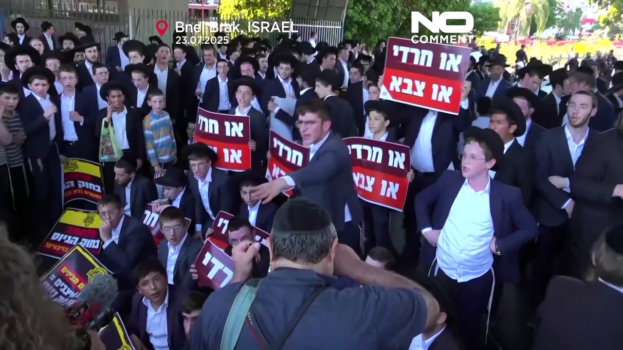 Ultra-Orthodox Protest in Jerusalem Against Military Draft Exemptions