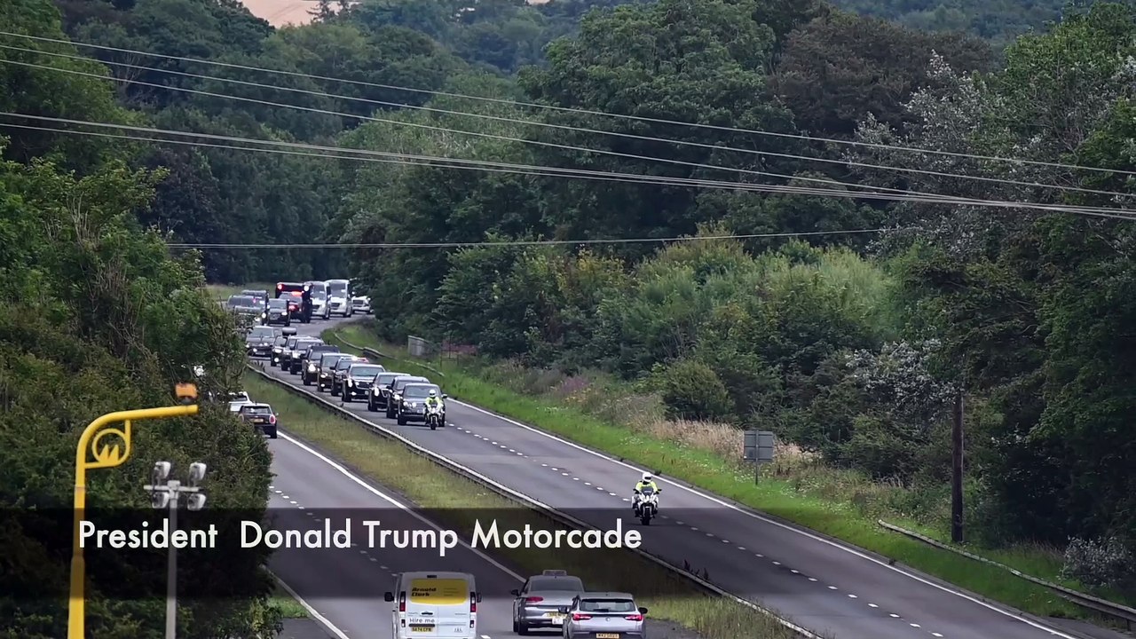 President Trump and Prime Minister Starmer Motorcades