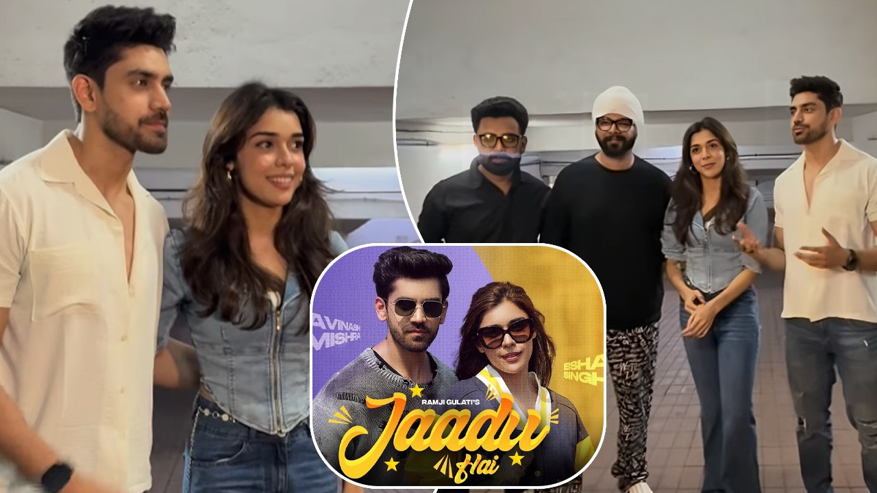 Bigg Boss Jodi Avinash Mishra & Eisha Singh Promote Their New Song 'Jaadu Hai'  With Ramji Gulati & Team