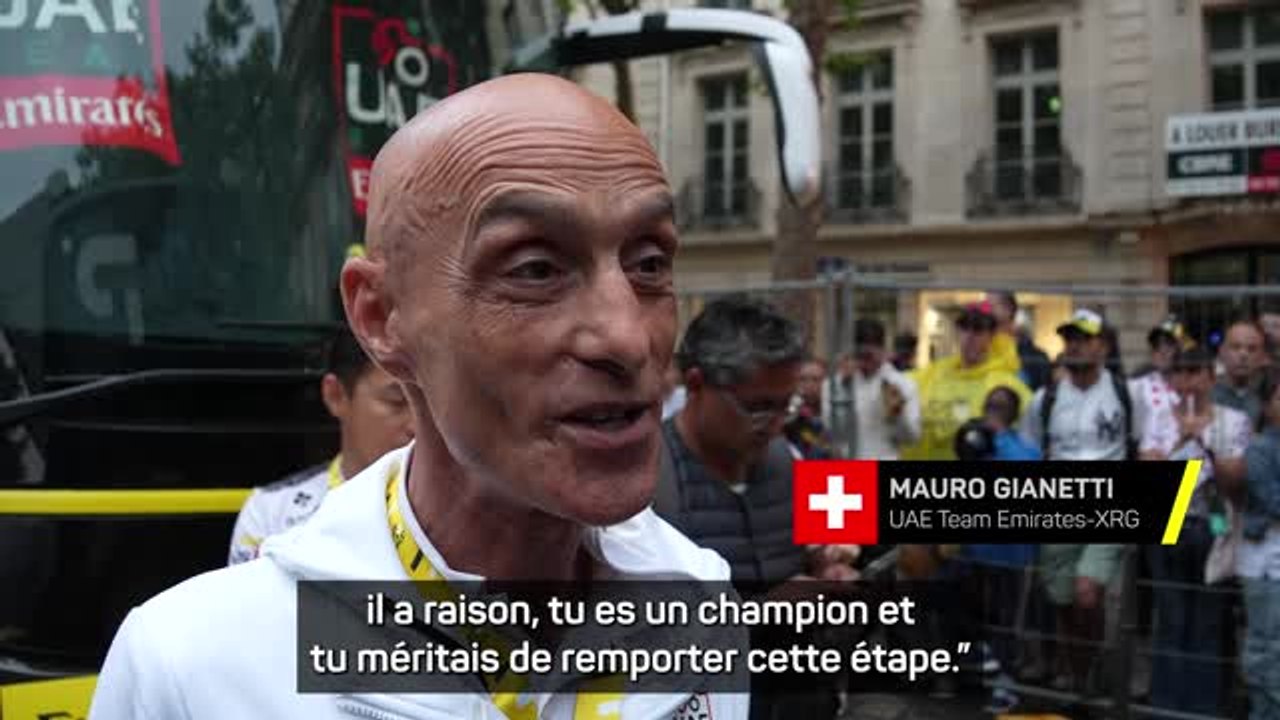 Tour de France - Gianetti salue Wout van Aert, "le seul à avoir distancé Tadej"