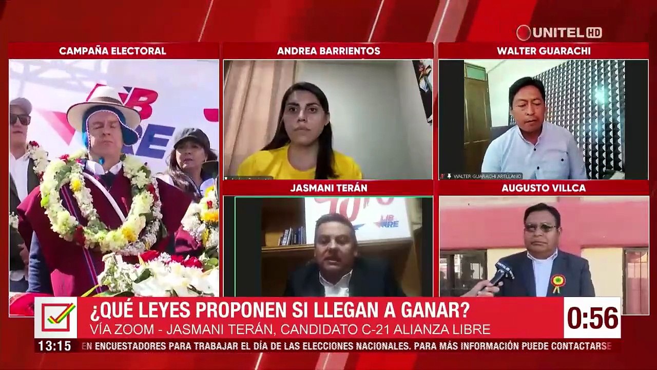 Candidatos a diputados en Cochabamba presentan propuestas legislativas para abordar problemas clave