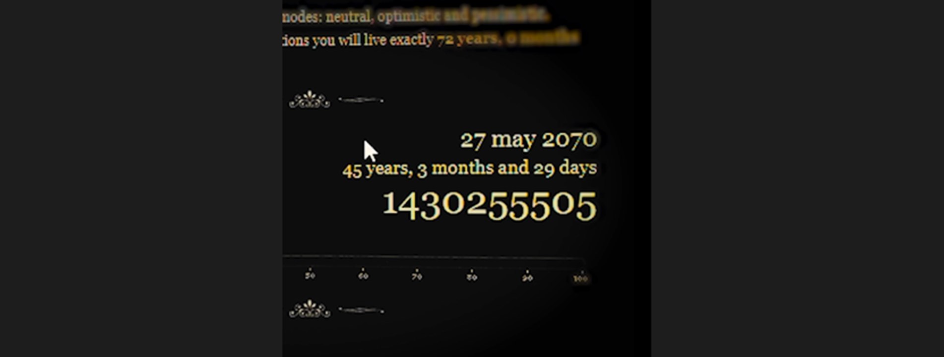 Voici la date de VOTRE mort.