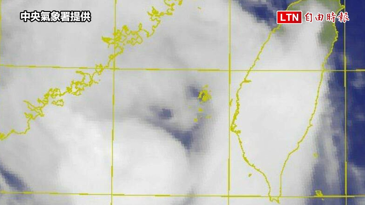 罕見！楊柳颱風出海重整赫見「北極熊」雲圖（中央氣象署提供）