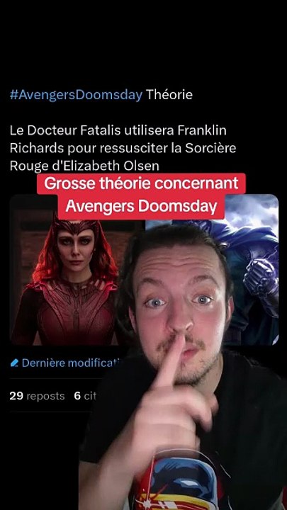 Grosse théorie que j'ai vu sur les réseaux concernant Avengers Doomsday...
