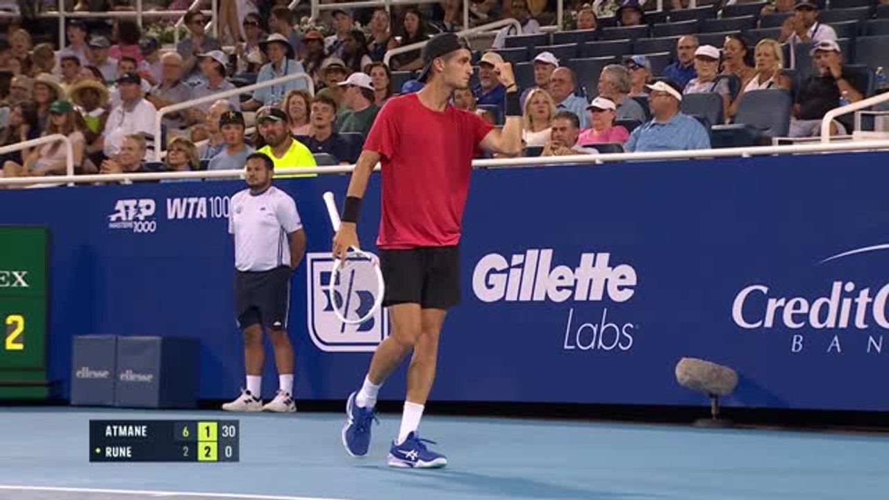 Cincinnati - Atmane donne la leçon à Rune