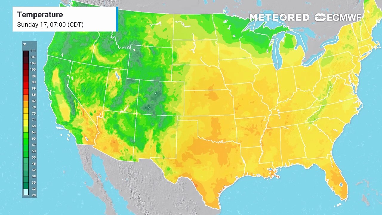 A sizzling start to the week for the central United States.