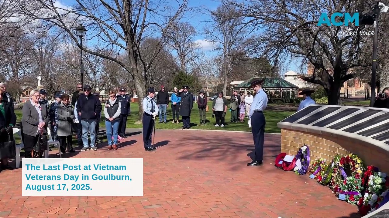 The Last Post at Vietnam Veterans Day in Goulburn
