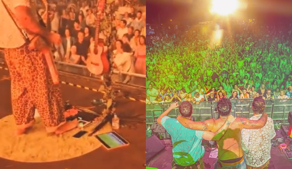 Cuando estás dando un concierto… pero juega tu Valencia y no piensas perdértelo 