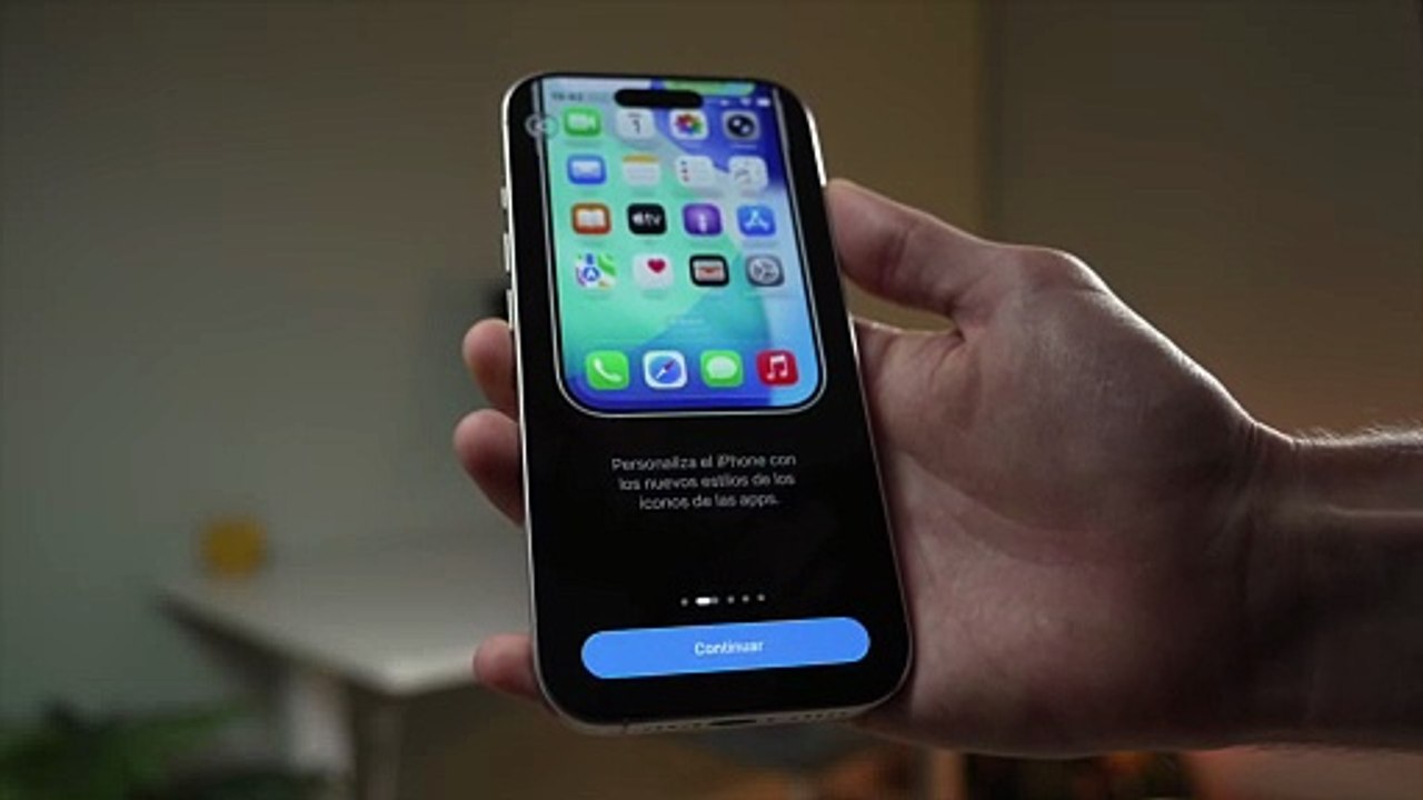 Pantalla de bienvenida de iOS 26