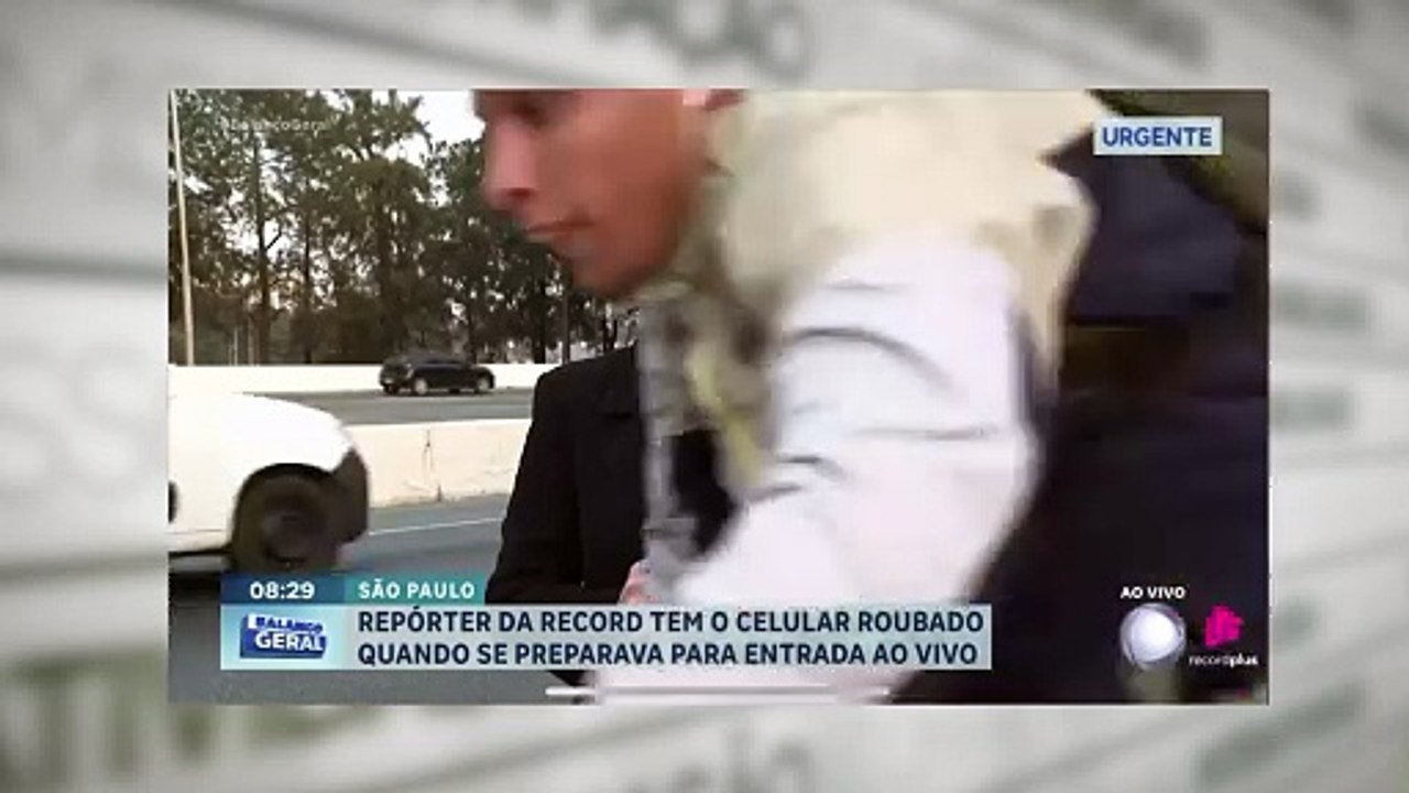 Repórter da Record é assaltada antes de entrada ao vivo