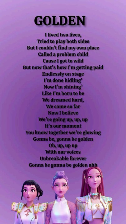 "GOLDEN"_Kpop demon hunters_song_lyrics_Rumi_Mira_Zoey#Kpopdemonhuntwrs#kpop#demonhunters#SongLyrics#Mira#Rumi#Zoey#Shorts#Song#Trending